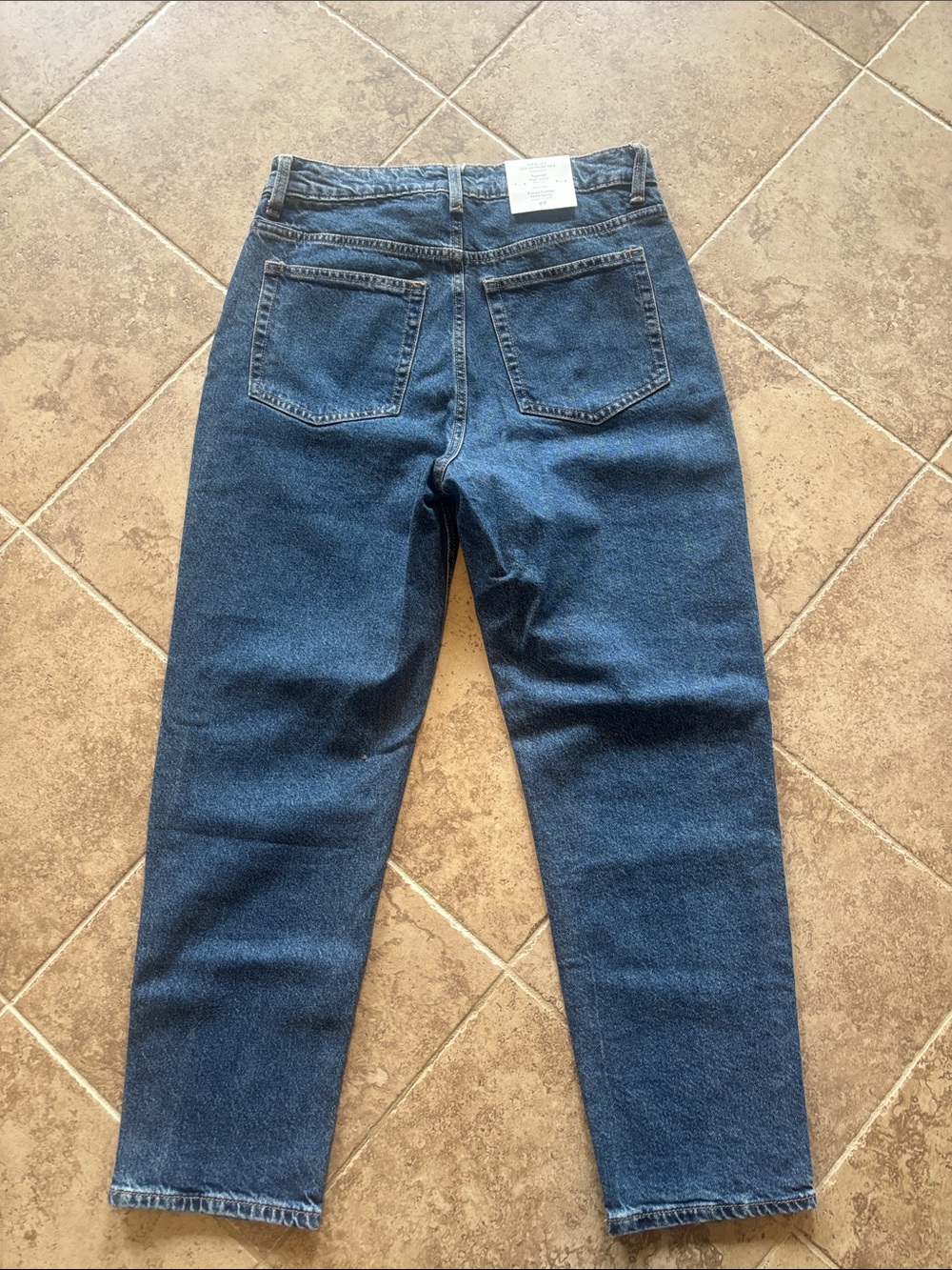 NWT H&M Straight-Leg Women's Jeans in Dark Blue Denim - Picture 5 of 7